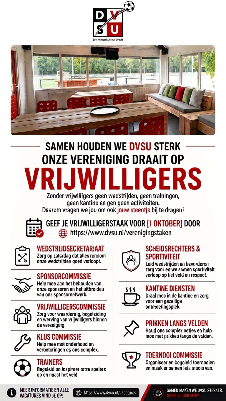 Geef je vrijwilligerstaak op tijd door!